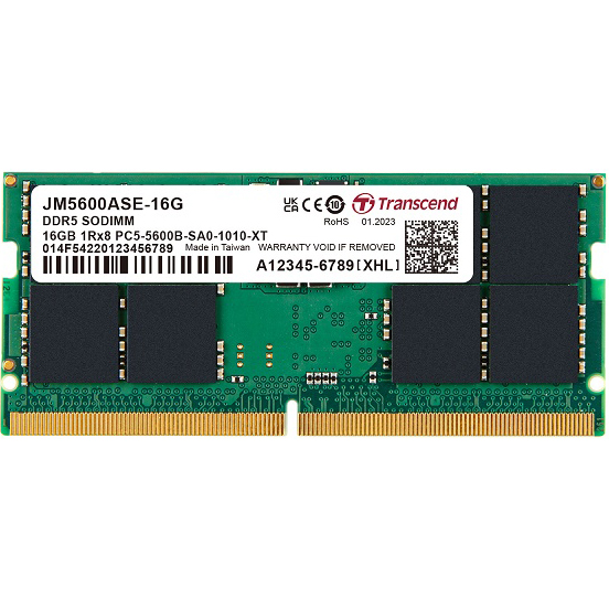 PC5-44800 (DDR5-5600) 対応 262ピン CL46 1.1V DDR5 SO-DIMM 16GB
