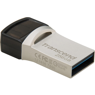 Android機器向けUSBメモリ USB Type-A/Type-Cのデュアルコネクタ USB5Gbps 256GB シルバー