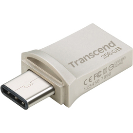 Android機器向けUSBメモリ USB Type-A/Type-Cのデュアルコネクタ USB5Gbps 256GB シルバー