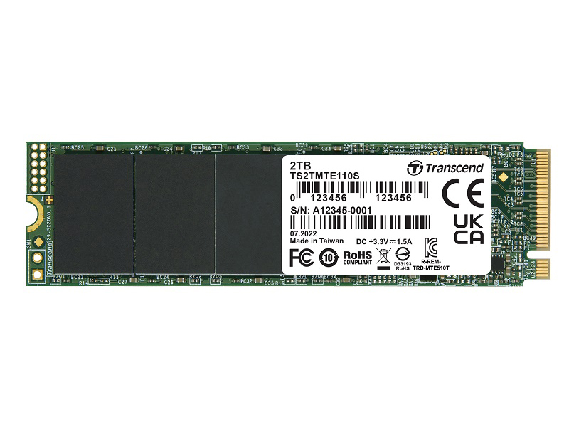 内蔵SSD NVMe M.2 Type2280 PCIe Gen3×4 2TB