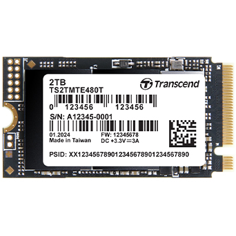 法人向け産業用製品 2TB M.2 2242 SSD PCIe Gen4x4 NVMe 3D TLC BiCS5 DRAM-less TCG OPAL