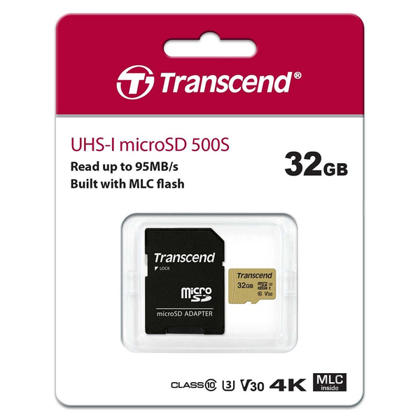 microSDHCカード Class10 UHS-I U3 V30 MLC搭載 32GB (SDカード変換アダプタ付き)
