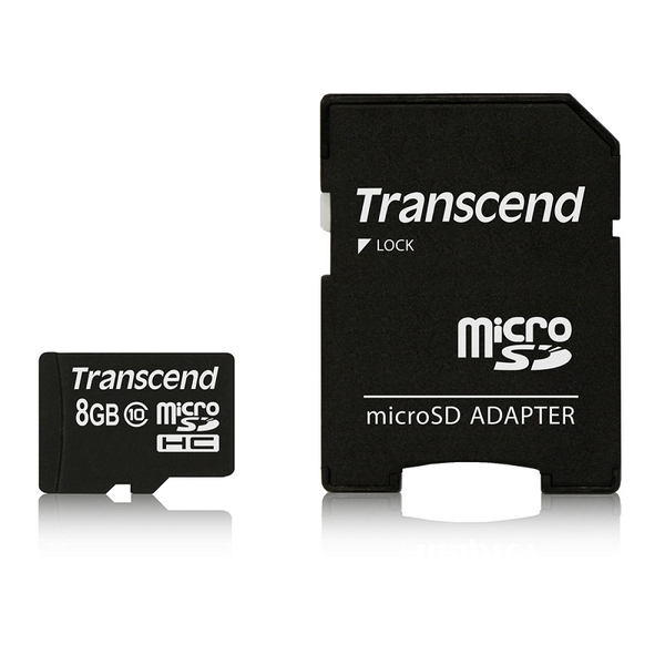 microSDHCカード Class10 8GB (SDカード変換アダプタ付き)