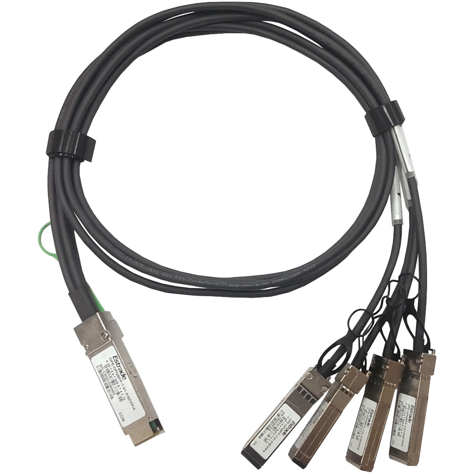 QSFP+/4×SFP+コネクタ付Twinaxダイレクトアタッチケーブル 3m