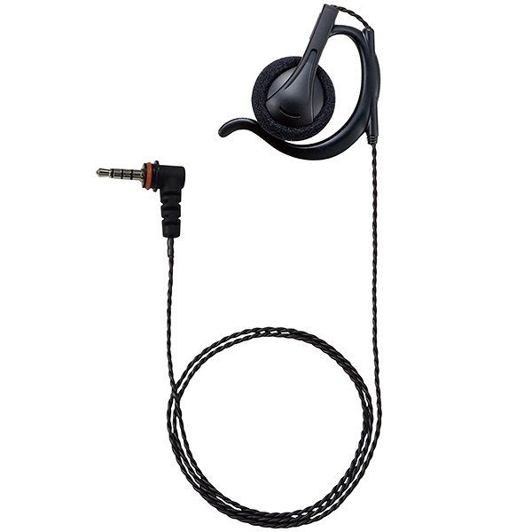 イヤピース（耳掛け付きオープンエアー型L・より対線・黒）