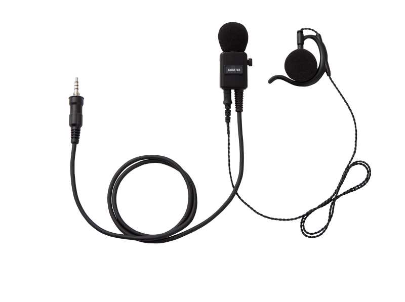 ヘビーデューティータイピンマイク＆イヤホン（耳掛け式大型オープンエアー型 イヤホン交換可能）