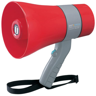 6W防滴形メガホン ウエットメガ サイレン付