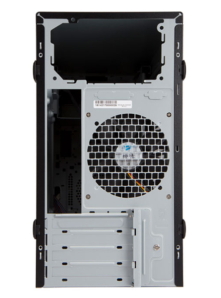 M-ATXミニタワーPCケース/電源非搭載/シルバー&ブラック
