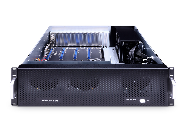 NetStor 4Uラックマウント型 PCIe Gen4 拡張エンクロージャ