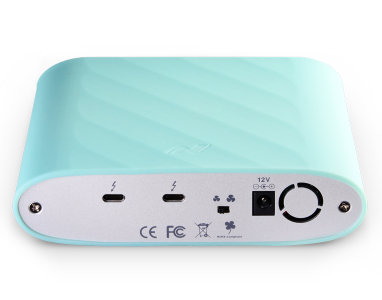 NetStor NA611TB3 JBOD Thunderbolt3 to NVMe×2 60W 電源アダプター Thunderbolt 0.5M ケーブル付属