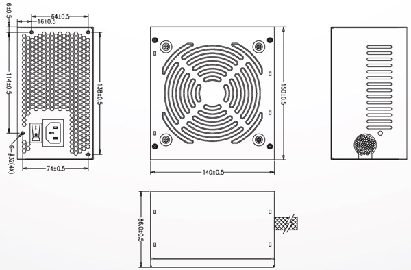 ATX電源ユニット 550W