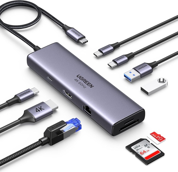 Revodok 9-in-1 USB-C Multifunction Adapter-5Gbps