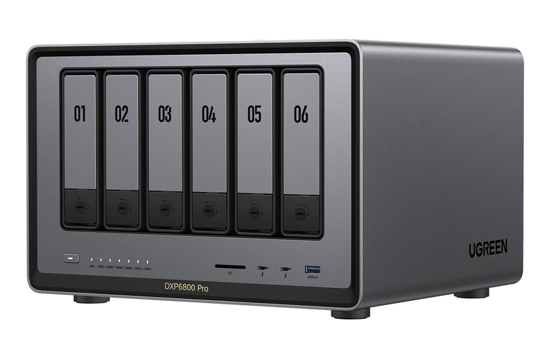 第12世代 Corei5 10コアCPU搭載 10GbE×2 6ベイNAS ディスクレスモデル DDR5 8GBメモリ標準 3年保証 DXP6800 Pro