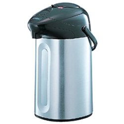 押すだけポット 3.0L 中栓なし 軽く注げる 窓なし ステンレス