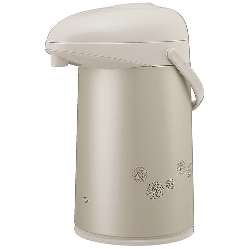 押すだけガラスポット 3.0L マットベージュ