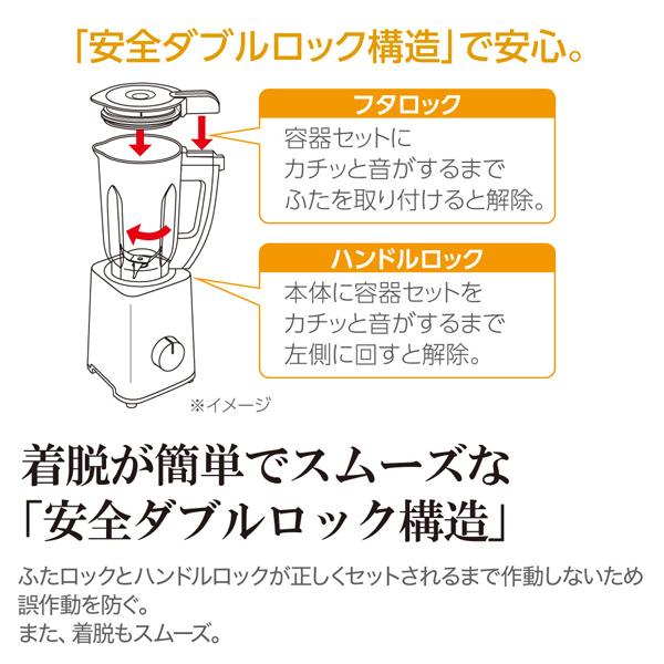 ミキサー ミルつき 1.0L ブラック