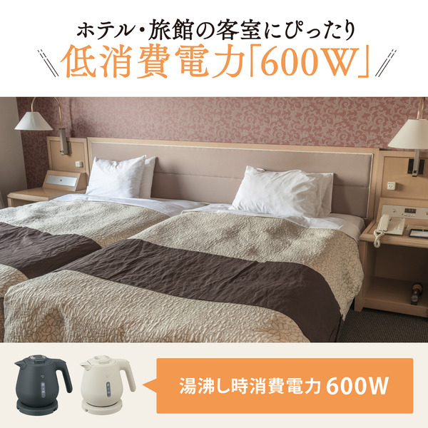 電気ケトル 0.8L スレートブラック