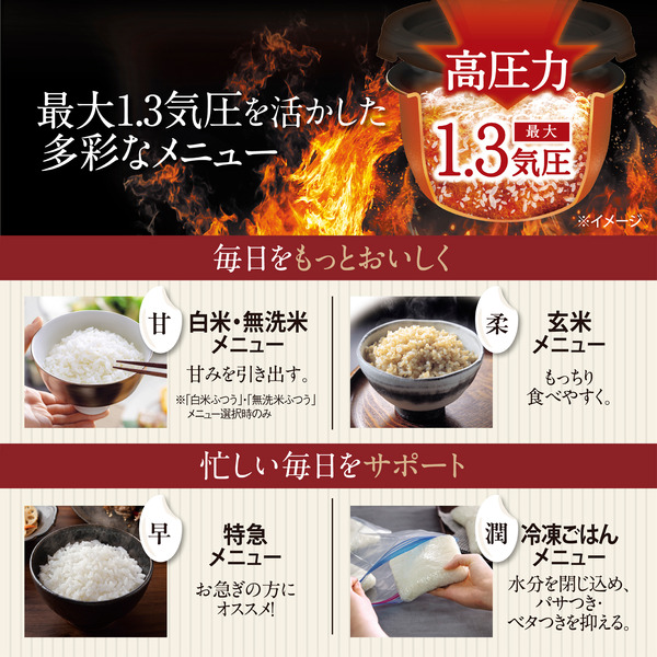 小容量圧力IH炊飯ジャー 極め炊き 4合 スレートブラック