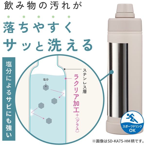 ステンレスクールボトル TUFF 1.0L チャコールブラック