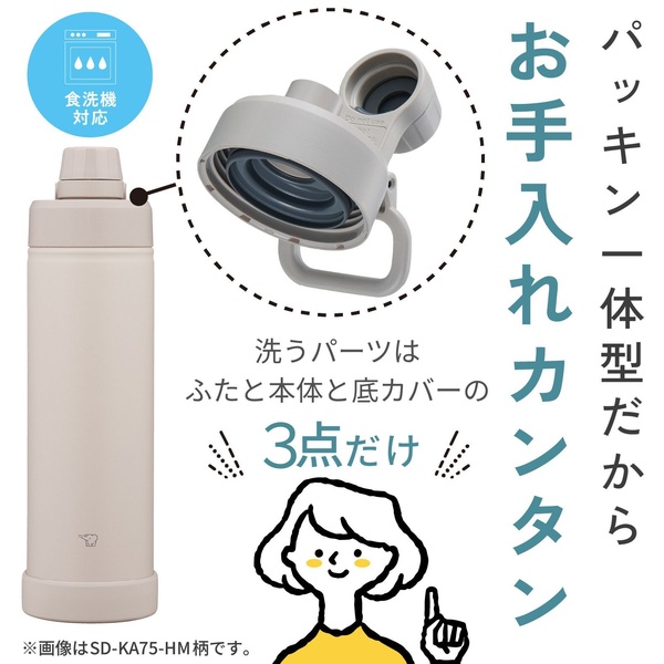 ステンレスクールボトル TUFF 1.2L ペールホワイト