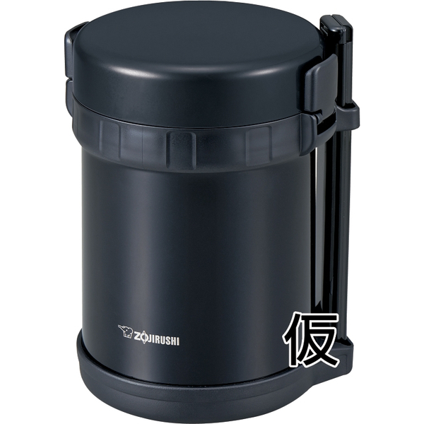 ステンレスランチジャー<お・べ・ん・と> ブラック