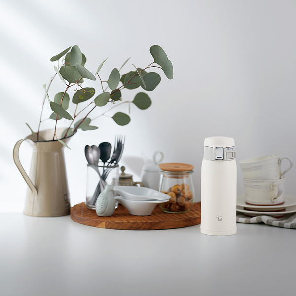 ステンレスマグ ペールホワイト ワンタッチオープン 360ml