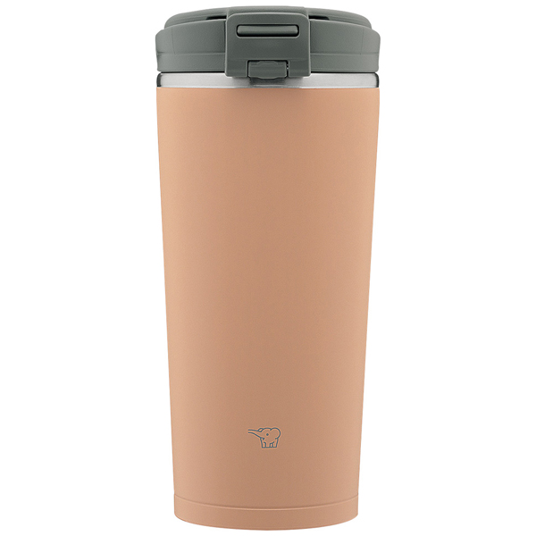 ステンレスキャリータンブラー 300ml フリップオープンタイプ シームレスせん シナモンベージュ