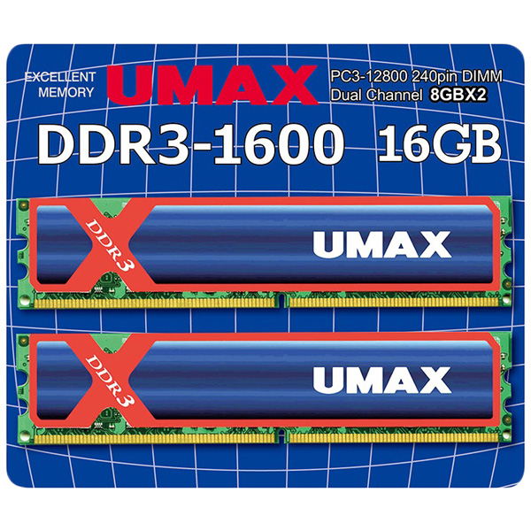 デスクトップPC用メモリー UDIMM DDR3-1600 16GB（8GB×2） H/S