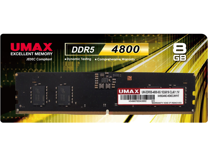 デスクトップPC用メモリー UDIMM DDR5-4800 8GB 1枚組