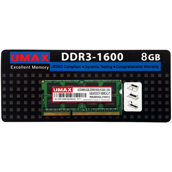 ノートPC用メモリー SO-DIMM DDR3-1600 8GB 1枚組