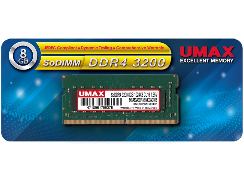 ノートPC用メモリー SO-DIMM DDR4-3200 8GB 1枚組