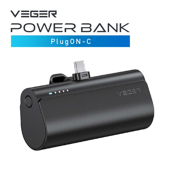 VEGER TYPE-C コードレス ミニ パワーバンク 5000mAh 18.5W