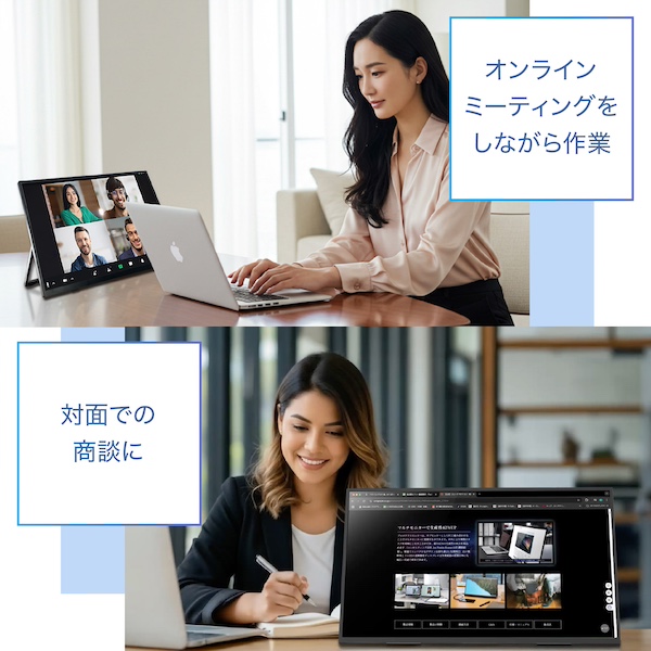 23.8型ワイド液晶ディスプレイ/1920×1080/ワイヤレス無線接続、USB Type-C、HDMI/ブラック/スピーカー/IPSパネル/ノングレア/Direct-WiFi接続