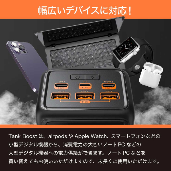 VEGER Tank Boost 56000mAh 130W出力 超大容量バッテリー