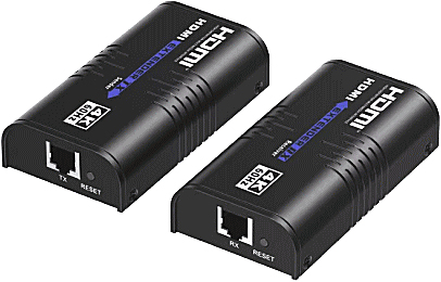 LANケーブル利用/ギガビットHUB利用で距離制限なしに自由自在に延長/最大解像度4K60Hz対応/HDMIモニタエクステンダー/送受信器セット