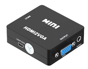 最大フルHD対応/音声対応/電源供給で延長しても安定動作を持続/HDMI→VGA変換器