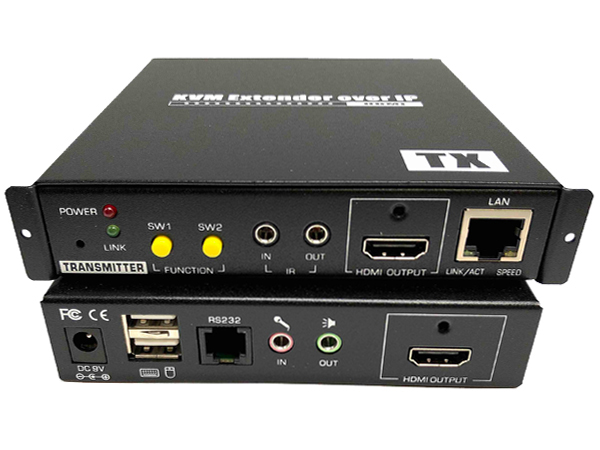 LANケーブル利用KVM切替延長器（HDMIモニタ）/RS232C対応/送信器