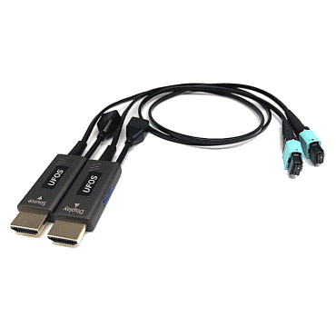 MPO光ケーブル使用HDMI ver2.1モニタエクステンダー/UFOS-HMシリーズ（送受信器セット）/TX1.8m-RX6.1m