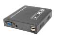 LANケーブル利用VGAモニタKVMエクステンダー/直結200m、ハブ経由で最大400m/増設用受信器単体