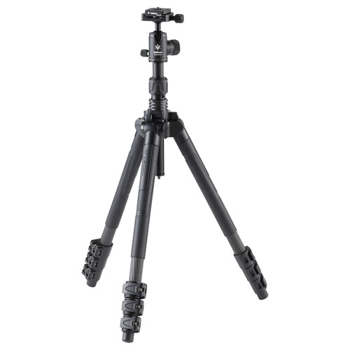 中型トラベルカーボン三脚 GUT-E543 AS 自由雲台付 4段 アルカスイス互換