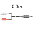ステレオミニプラグ-ピンジャックX2（0.3M）