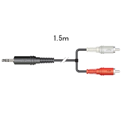 ステレオミニプラグ-ピンプラグX2（1.5m）