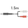 ステレオミニプラグ-ピンプラグX2（1.5m）