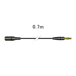DAP用延長コードステレオミニプラグ-ステレオミニジャック（0.7m）ブラック
