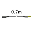 DAP用延長コードステレオミニプラグ-ステレオミニジャック（0.7m）ブラック