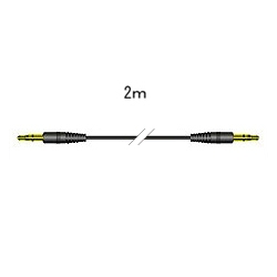 DAP用接続コードステレオミニプラグ-ステレオミニプラグ（2m）ブラック