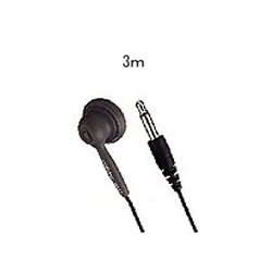 イヤホン（3m・3.5mmミニプラグ・グレー）