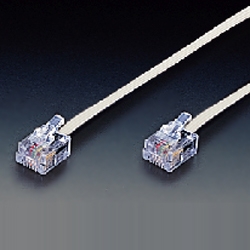 モジュラーコード 6極4芯タイプ(20M) 白色