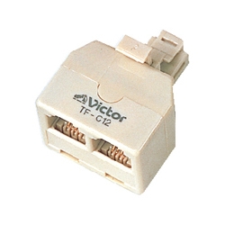 テレホンコネクター 6極4芯タイプ 白色