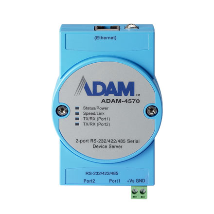 ADAM-4500シリーズ 2ポート RS-232/422/485-to-イーサネット・データ・ゲートウェイ